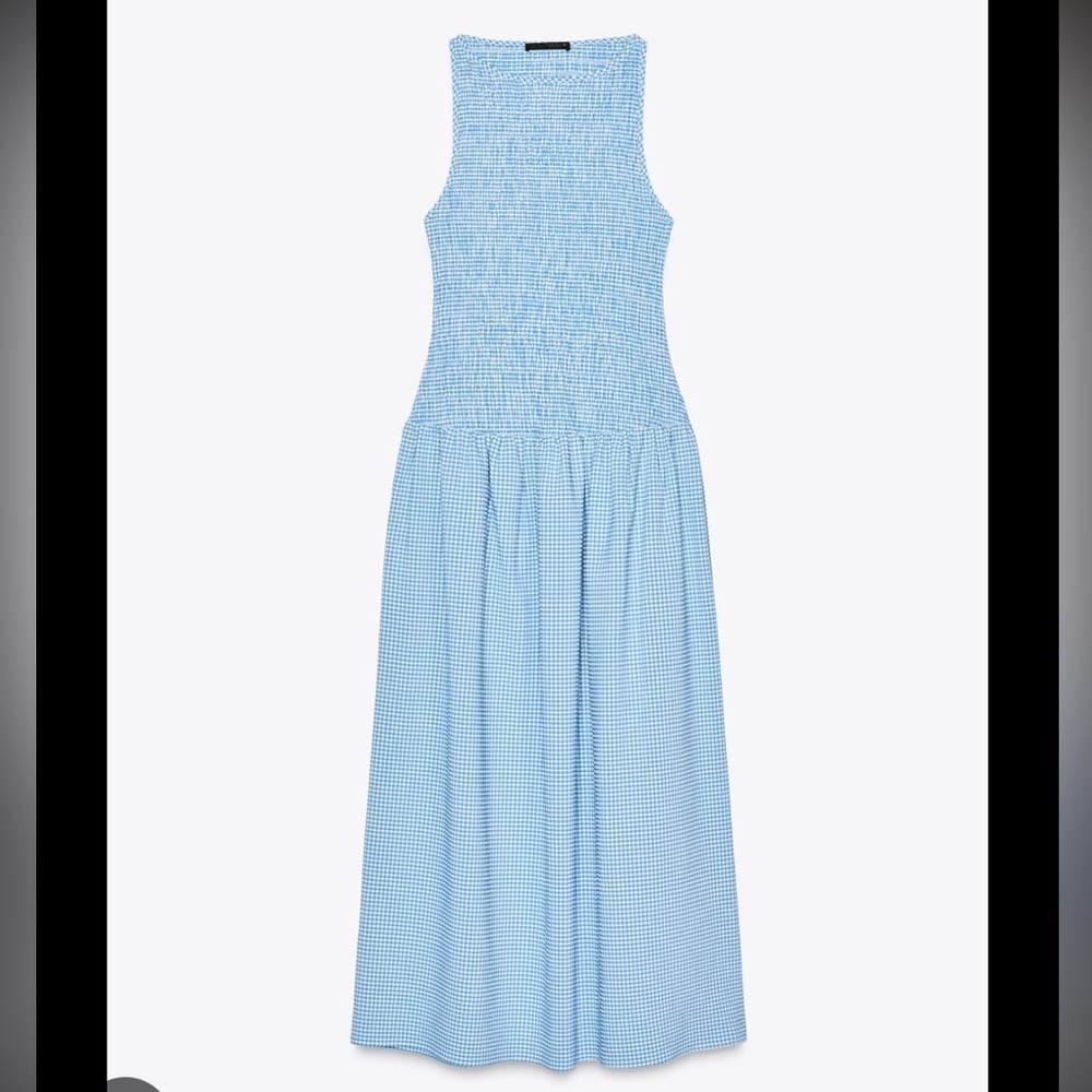 Zara Blue Gingham Dress